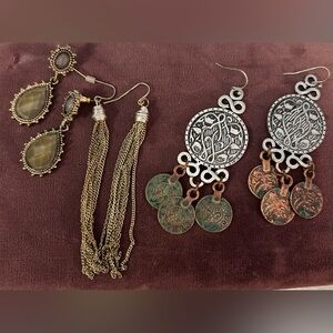 Boho earring bundle 3 pr